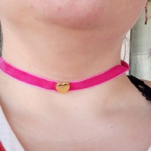 Sailor Chibi Moon velvet heart choker - 14" w/ 3"